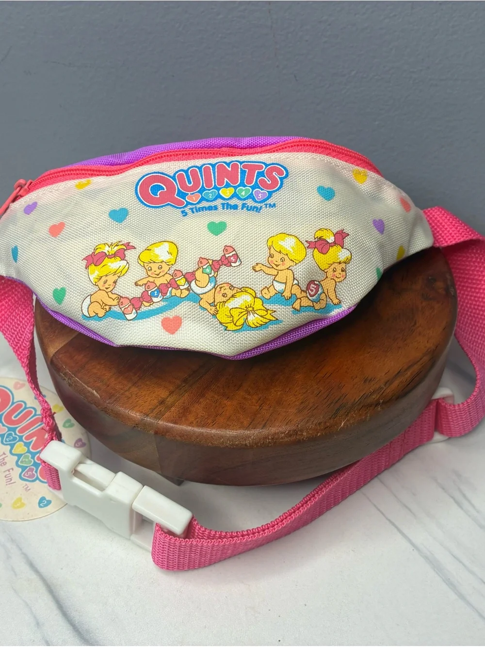 Quints “5 Times The Fun” Kids Fanny Pack Belt Bag NWT 80s 90s